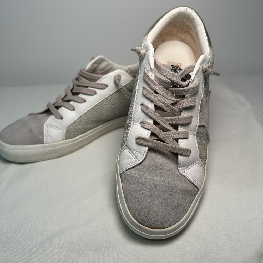 Vintage Havana Flair Silver Multi Gray and White Sneakers size 9